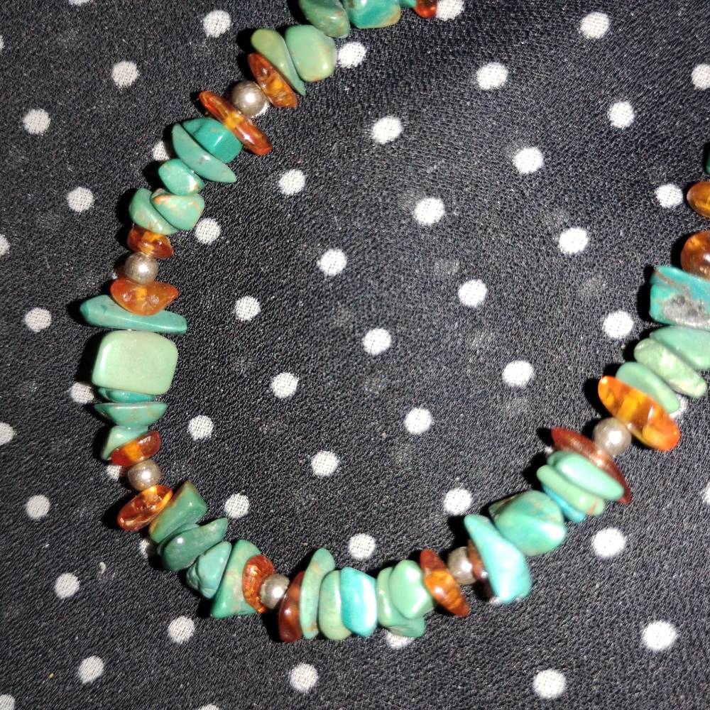 Artisan Turquoise Amber Handmade Bracelet